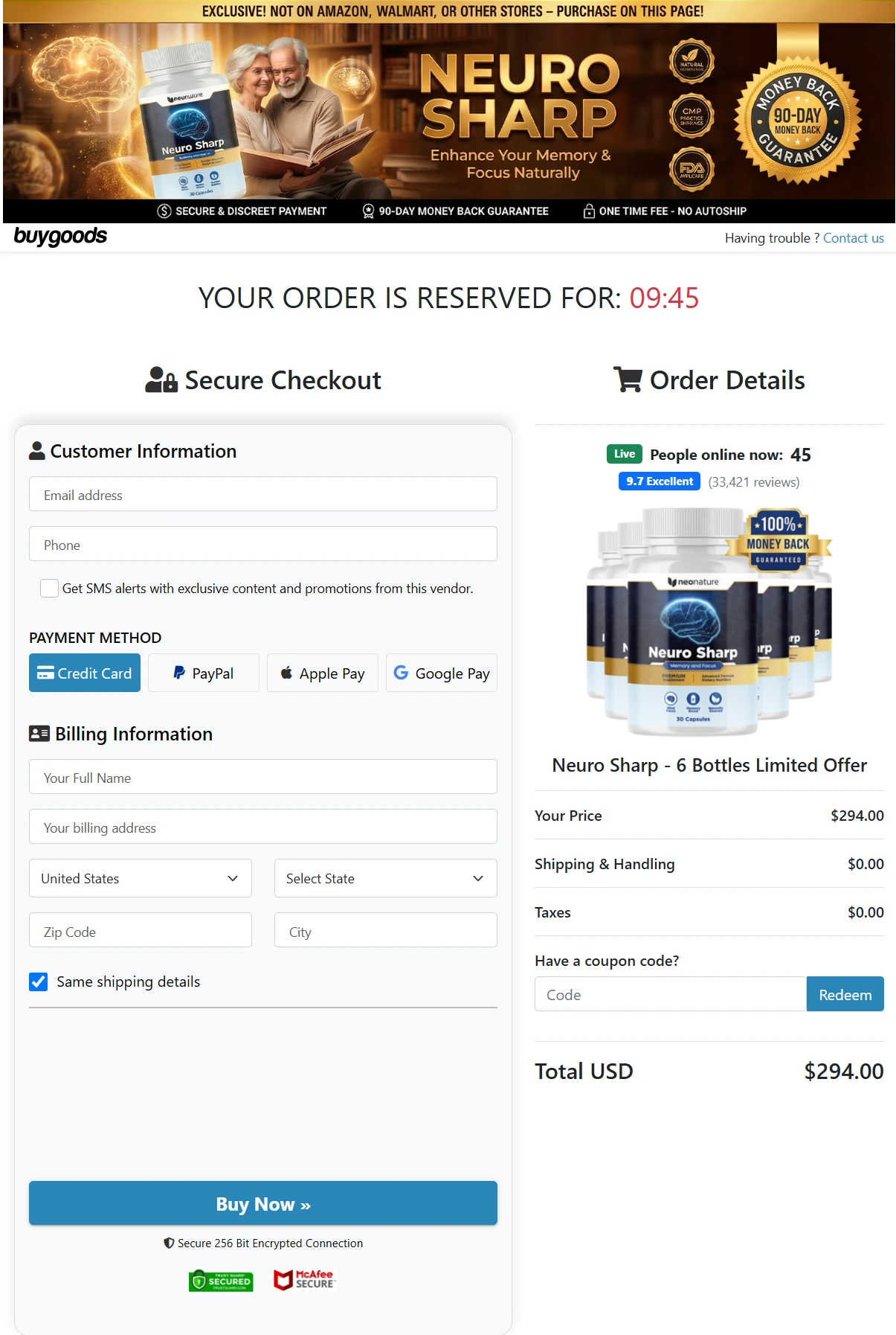 neuro-sharp-secure-checkout-page